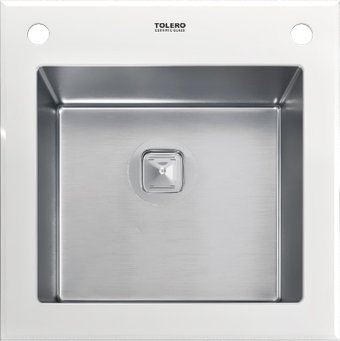 Кухонная мойка Tolero Ceramic glass TG-500 (белый)