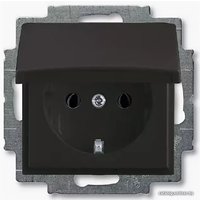 Розетка ABB Basic 55 2018-0-1499 (шато-черный)