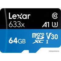 Карта памяти Lexar 633x microSDXC LSDMI64GBB633A 64GB (с адаптером)