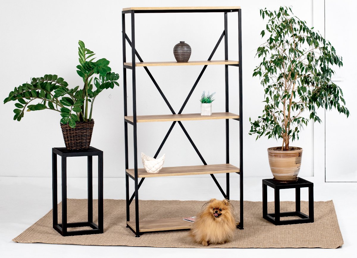 

Стеллаж Millwood Neo Loft CH-1 (дуб золотой craft/черный)