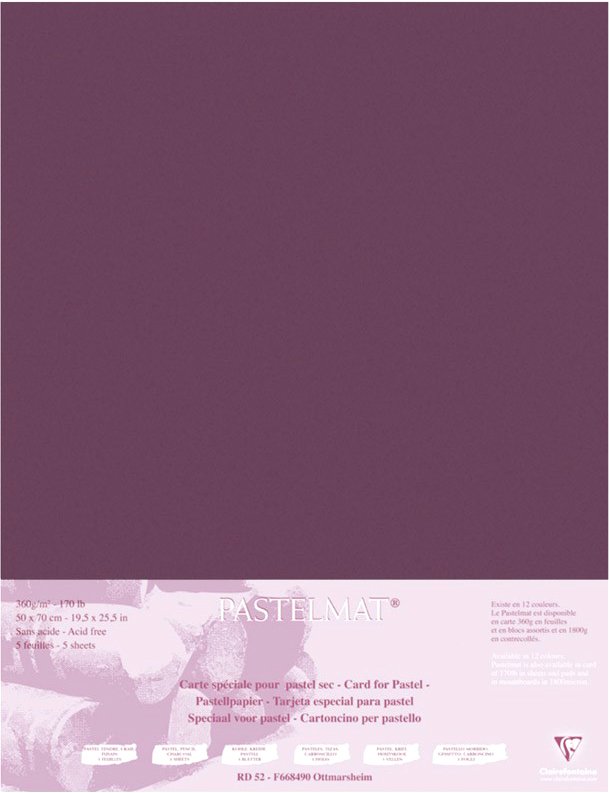 

Бумага для рисования Clairefontaine PastelMat 96167C (бургунди)
