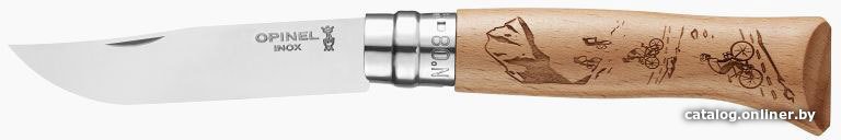 Складной нож Opinel N°8 нержавеющая сталь (бук, горный велосипед)