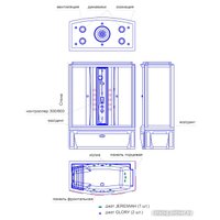 Душевая кабина Radomir Элис 2 L 1-04-1-1-5-0960 (матовое стекло)