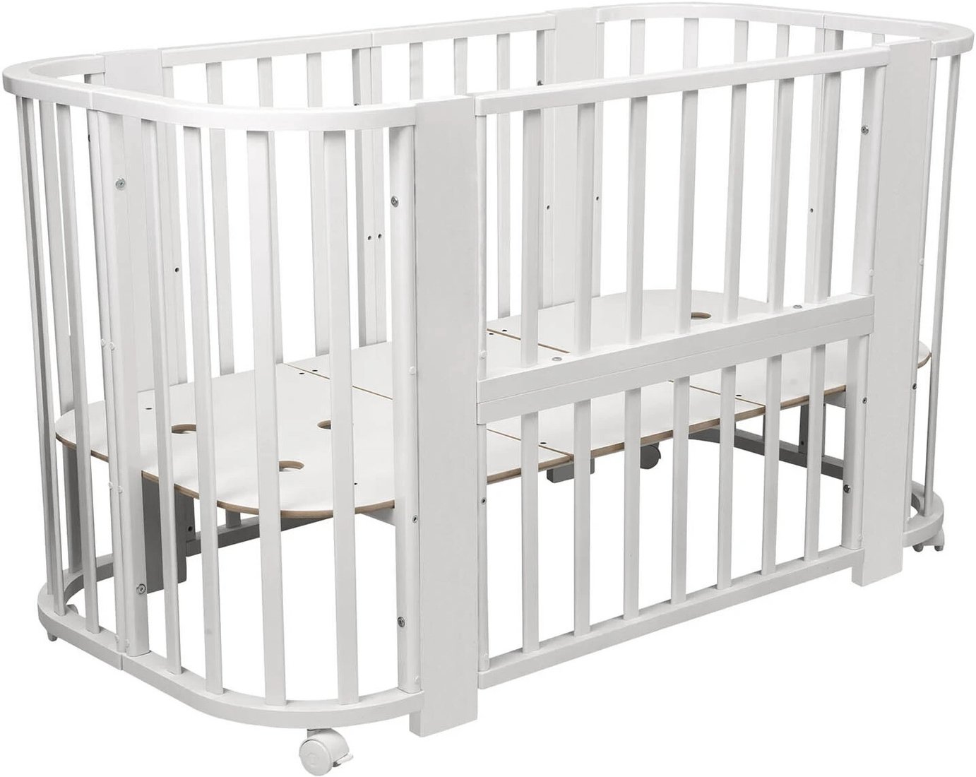 

Кроватка-трансформер Indigo Baby Line 5 в 1 с поперечным маятником (белый)