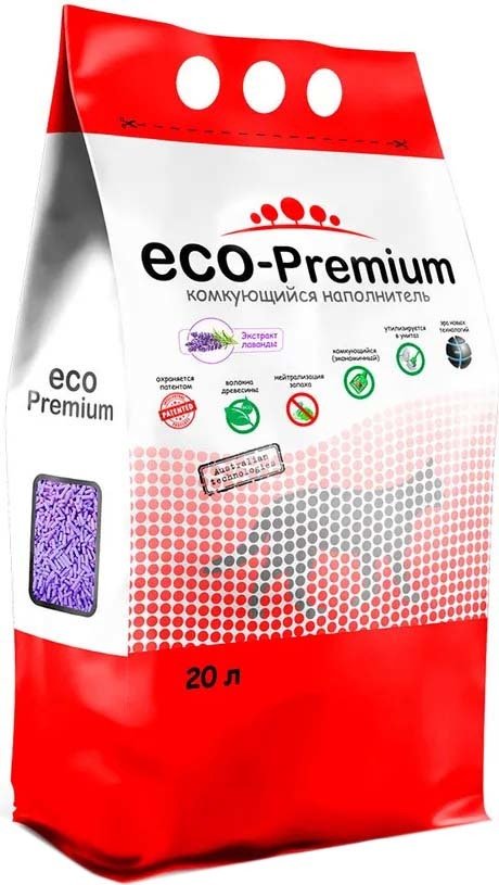 

Наполнитель для туалета Eco-Premium с ароматом лаванды 20 л
