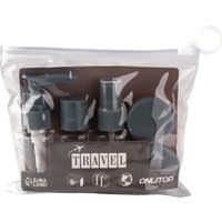 Набор флаконов для косметики Onlytop В чехле 7583957 (6шт, прозрачный/серый)