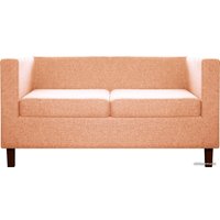 Софа Brioli Билли Д двухместный (рогожка, J11 розовый/темные ножки)