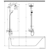 Душевая система  Hansgrohe Croma E Showerpipe 280 1jet 27687000