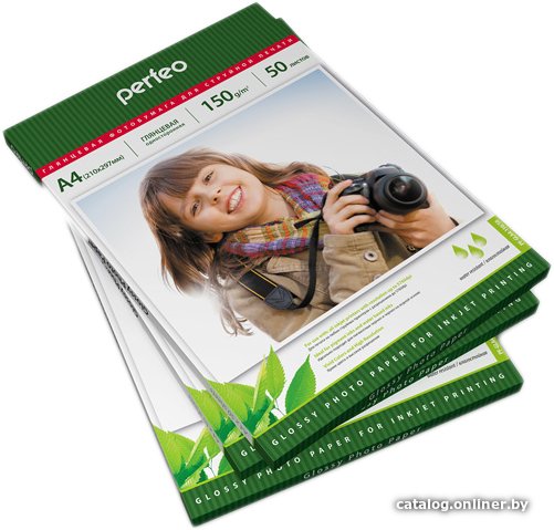 Фотобумага Perfeo Глянцевая A4 150 г/м2 50 листов [PF-GLA4-150/50]