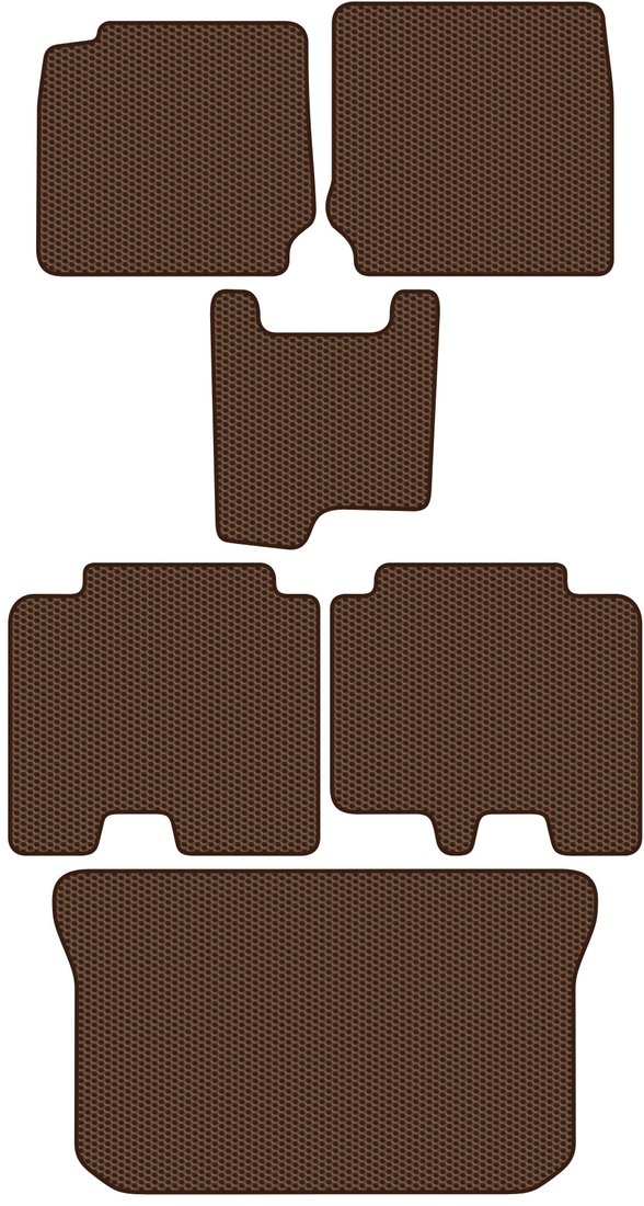 

Комплект ковриков для авто Alicosta Isuzu MU-X III (suv) 2021 - Н.В. +3 ряд (коричневый, сота)