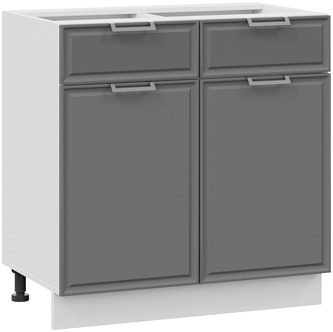 

Шкаф напольный Трия Белладжио 1Н8Я1 (белый/софт графит)