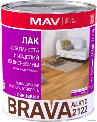 Лак Brava Alkyd 2122 10 л (бесцветный матовый)