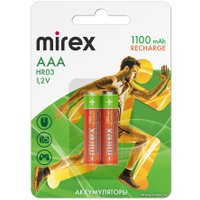 Аккумулятор Mirex AAA 1100mAh 2 шт HR03-11-E2