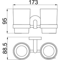 Стакан для зубной щетки и пасты Allen Brau Priority 6.31003-00 (двойной)