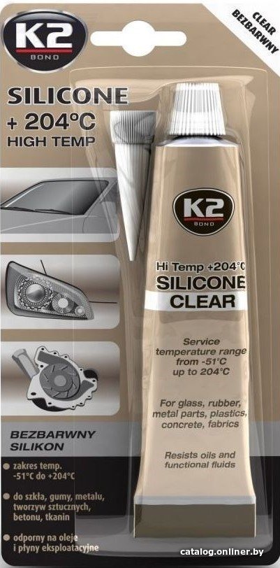 K2 Герметик силиконовый Clear Silicone B255 85г (прозрачный)