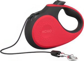 Поводок-рулетка XCHO Трос 5м (M, красный/черный)