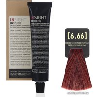 Крем-краска для волос Insight Incolor 6.66 темно-красный темный блонд