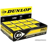 Набор мячей для сквоша DUNLOP Pro (2 желтые точки, 12 шт)