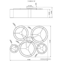 Люстра средней высоты Moderli Room V10624-5C