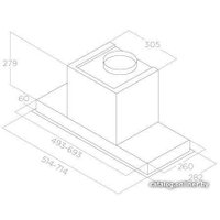 Кухонная вытяжка Elica Hidden Advance BL MAT/A/52