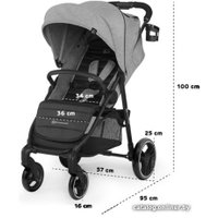 Коляска прогулочная «книга» KinderKraft Grande City (серый)