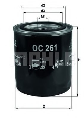 

Масляный фильтр Mahle Knecht OC261