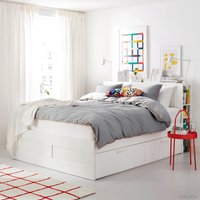 Кровать Ikea Бримнэс 200x180 (белый, лурой) 193.986.08