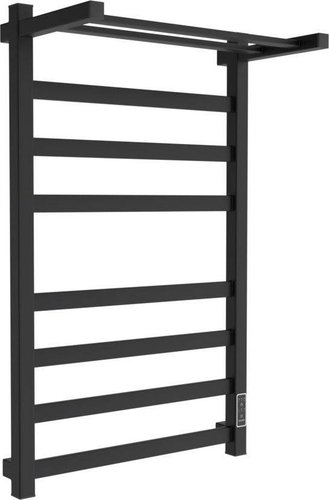 Маргроид Ferrum Вид 81/10 СНШ профильный Quadro (перекладины 30x10, полка+3+4) 80/50 Черный матовый, скрытого монтажа, таймер справа