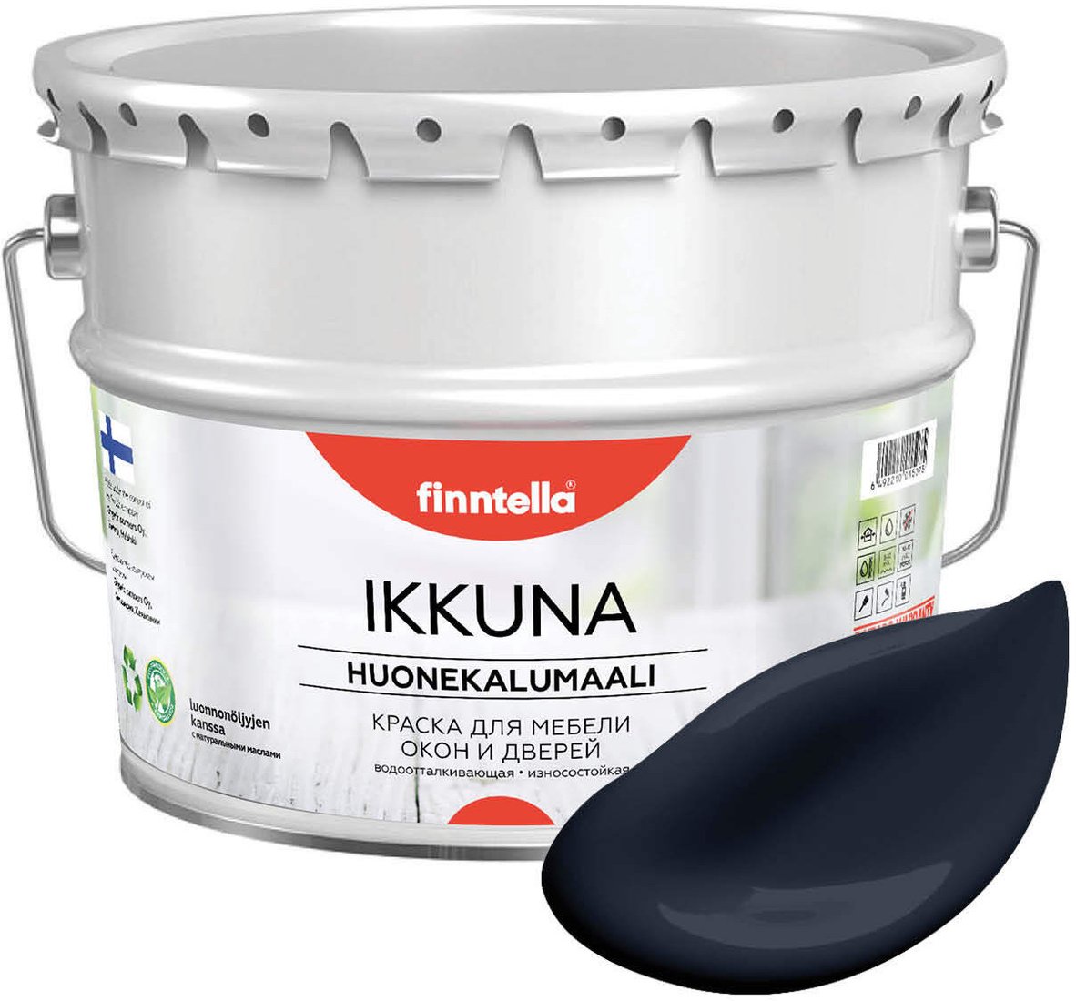 

Краска Finntella Ikkuna Nevy F-34-1-9-FL001 9 л (синий)