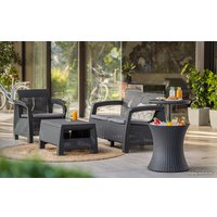 Стол Keter Cool Bar Rattan (ротанг, черный)