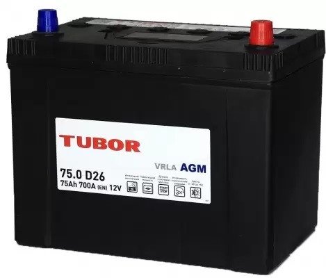 Автомобильный аккумулятор Tubor Asia AGM R+ (75 А·ч)