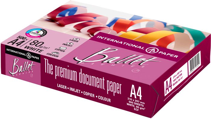 

Офисная бумага Ballet Premier A4 (80 г/м2, 500 л)