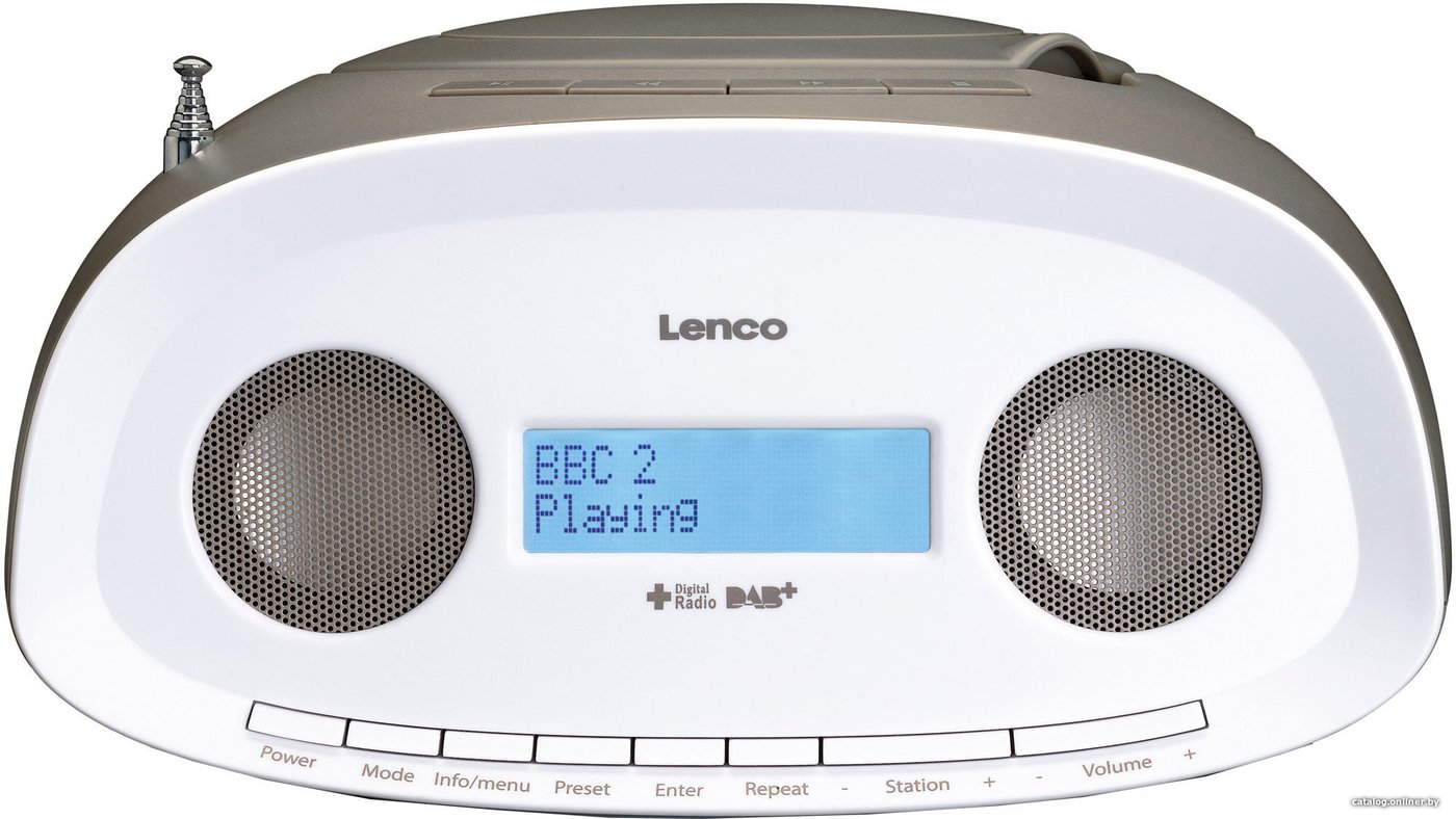 Магнитола Lenco SCD-69TP (коричневый/белый)
