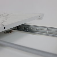 Кухонный стол Listvig Merlin 110-150х75 (МДФ+HPL-пластик белый Monte Belo/белый)