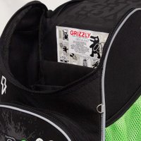 Школьный рюкзак Grizzly RAm-585-8 (черный/салатовый)
