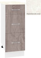 

Шкаф напольный Кортекс-мебель Корнелия Лира НШ30р3ш (оникс/королевский опал)