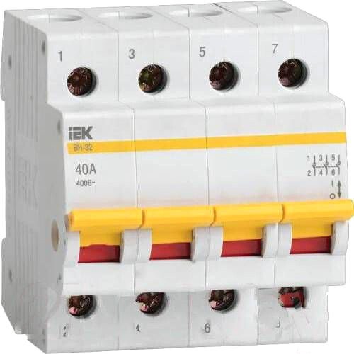 

Выключатель нагрузки IEK ВН-32 4Р 40А MNV10-4-040