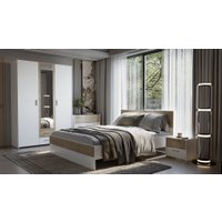 Шкаф распашной Евва Венеция ВН-3D1Z2S (бодега белый/гикори кингстон)