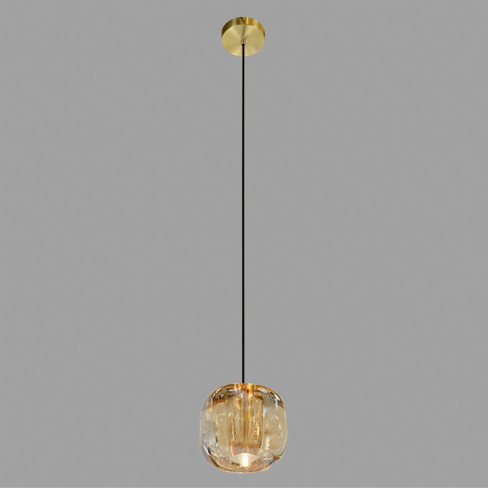 

Подвесная люстра Belfast Pansy 6214-1 BR CA (латунь/стекло/янтарный)