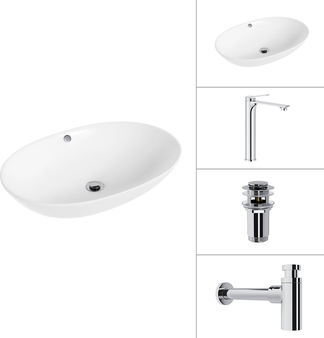 Умывальник Lauter 21709 + Rio 21AM12672 + сифон 21635CH + дон.клапан 21190CH (хром)