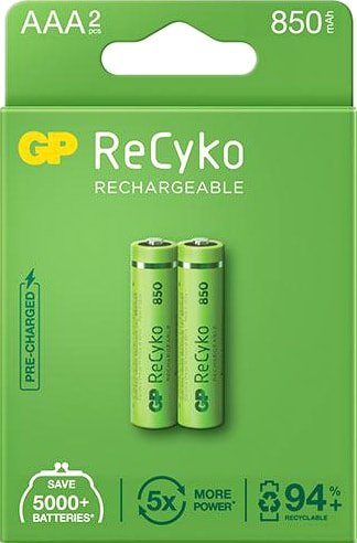 

Аккумулятор GP ReCyko AAA 850mAh 2 шт. 85AAAHCE-EB2