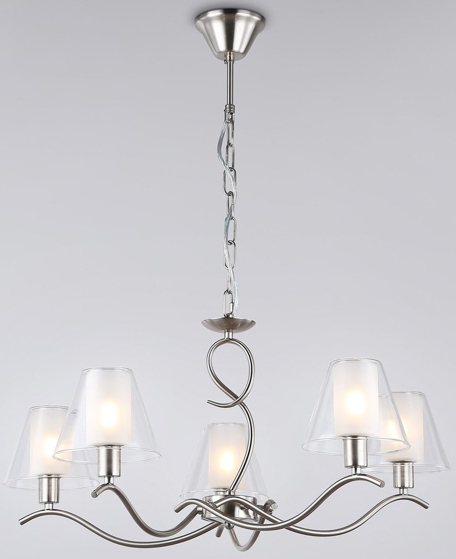 Подвесная люстра Ambrella light LH57081/5 SN/FR (никель/белый матовый)