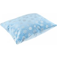 Декоративная подушка Домашняя Мода Новогодний принт (50х35, голубой)