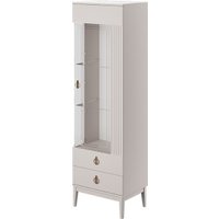 Шкаф-витрина Bravo Мебель Фарго 1-дверный правый (персидский жемчуг/лак льняной)