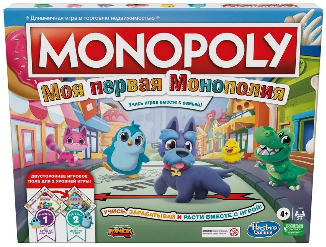 

Настольная игра Hasbro Монополия. Джуниор 2 в 1 F4436121