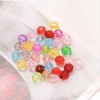 Бусины ХоббиБум Акриловые граненые круглые 10 мм 500 г (черный)