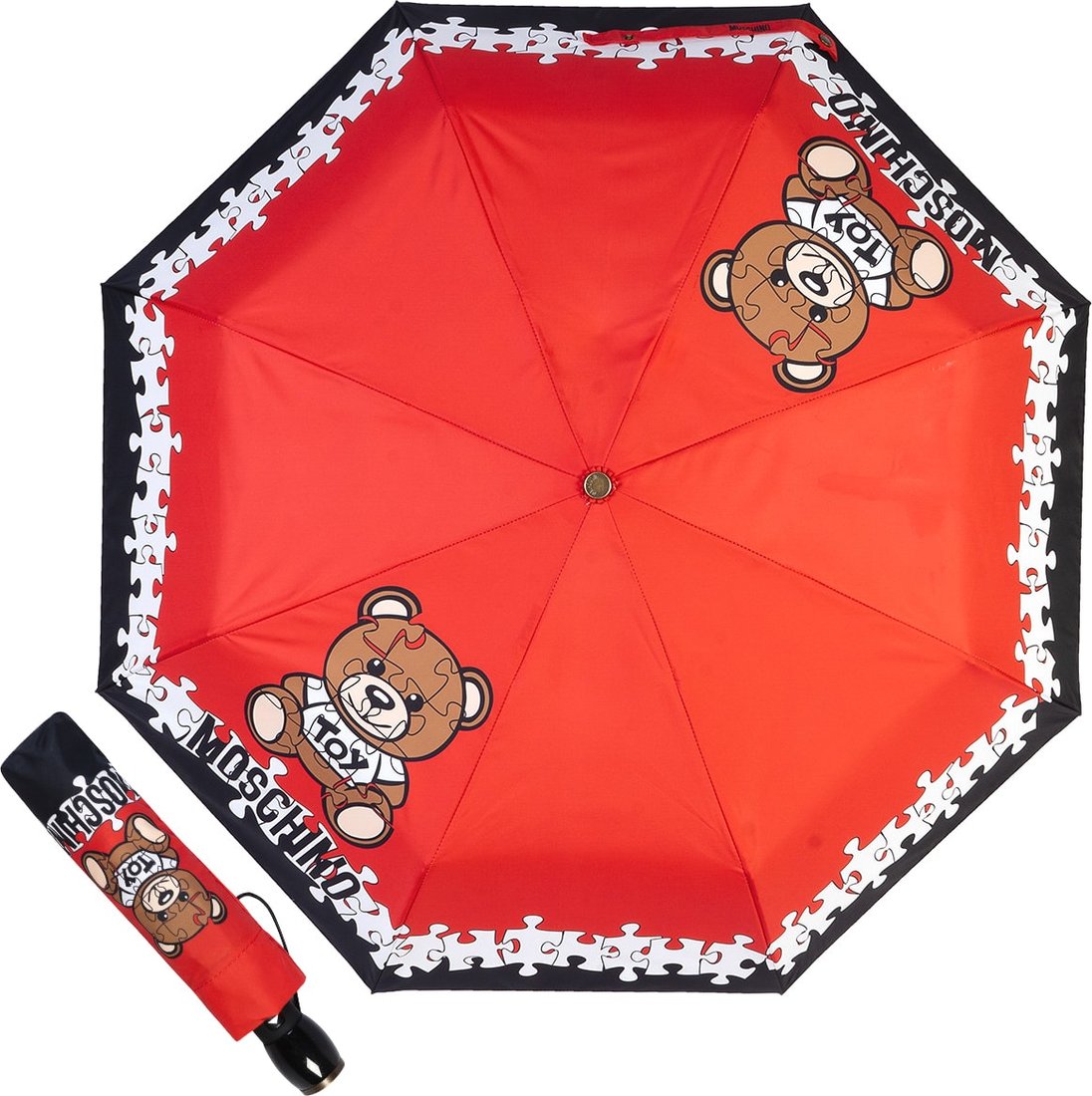 

Складной зонт Moschino 8046-OCA Puzzle Bear Red