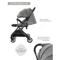 Коляска прогулочная «книга» Indigo Onyx (серый)