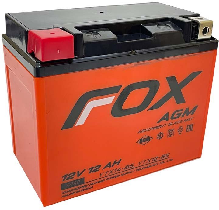 

Мотоциклетный аккумулятор Fox 1212 YTX12-BS (12 А·ч)