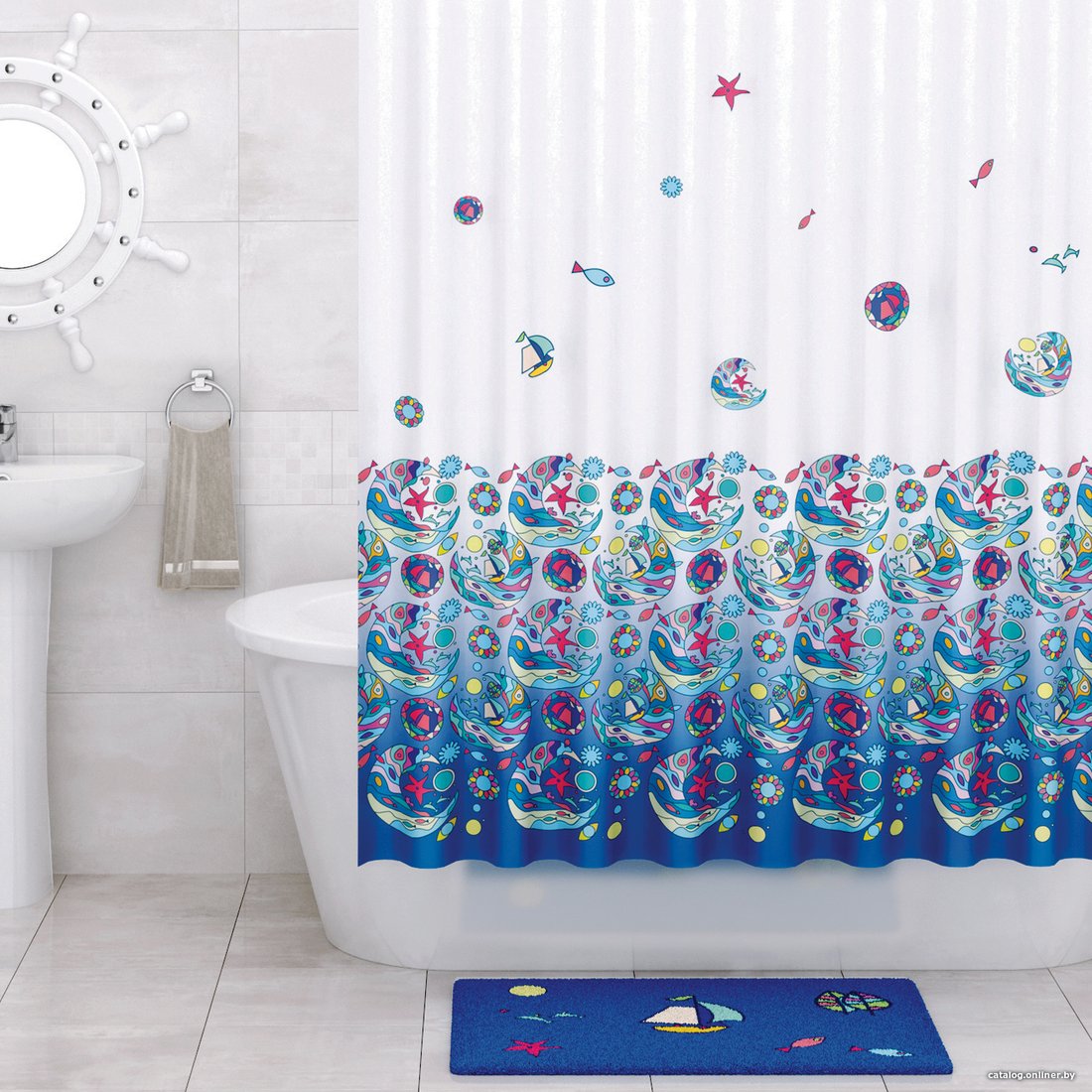 Шторка-занавеска для ванны Wasserkraft Salm SC-13101